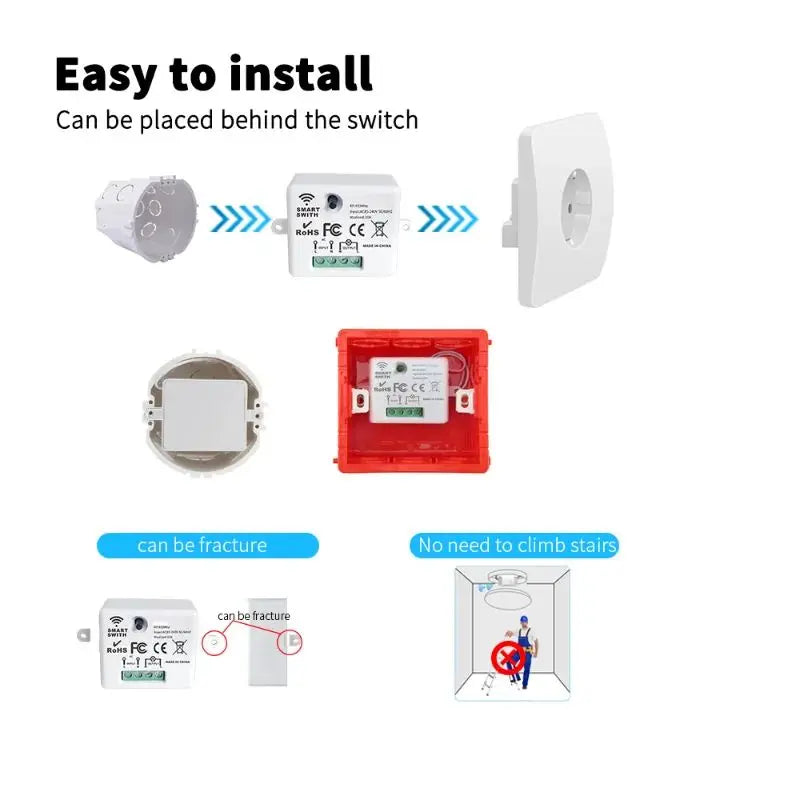 Interruptor de Luz Inalámbrico RF 433MHz | Control Remoto sin Cables | 110V-220V