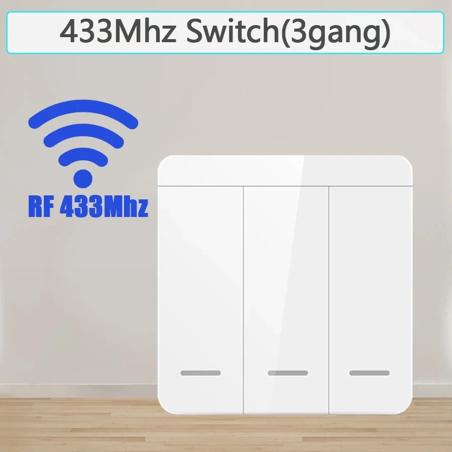 Interruptor de Luz Inalámbrico RF 433MHz | Control Remoto sin Cables | 110V-220V