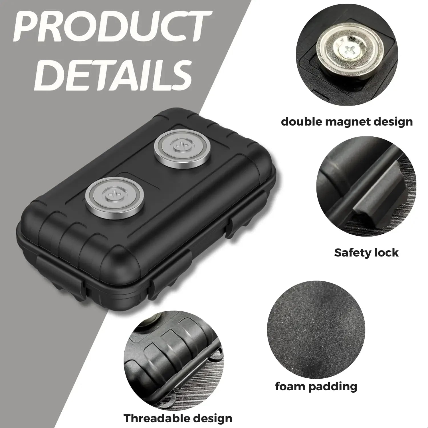 Caja Magnética Secreta para Coche | Impermeable | Llaves y GPS