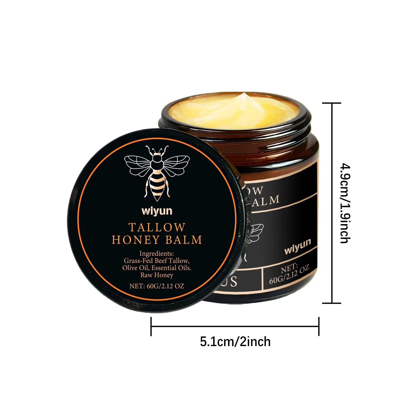 Crema Hidratante de Miel y Sebo | Reafirmante, Iluminadora y Antiedad para Cara y Cuerpo